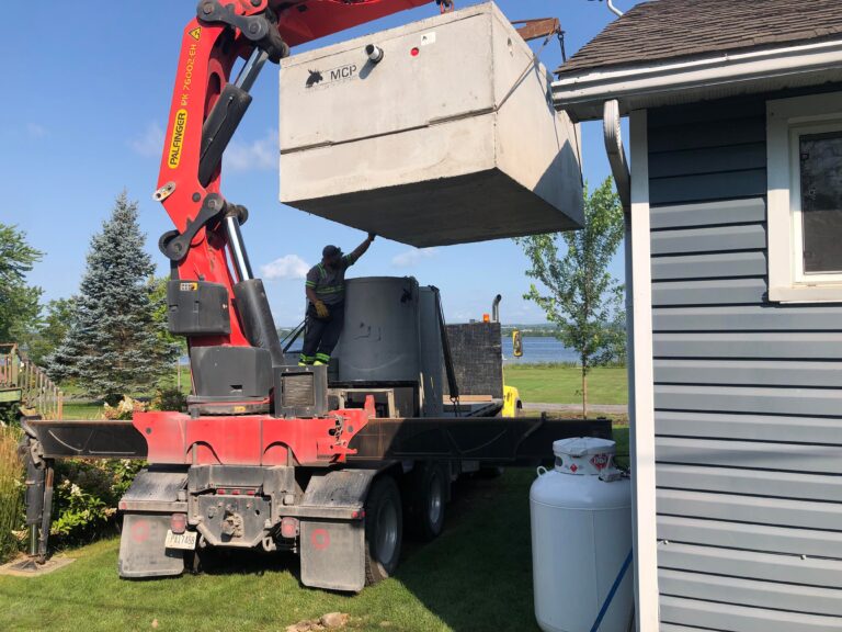 Work on a Septic System being made by Poupart Excavation