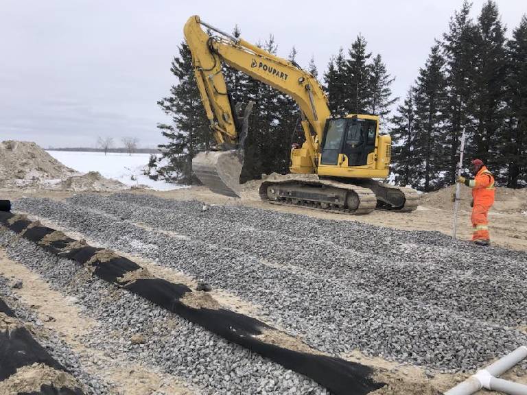 Excavation being made by Poupart Excavation